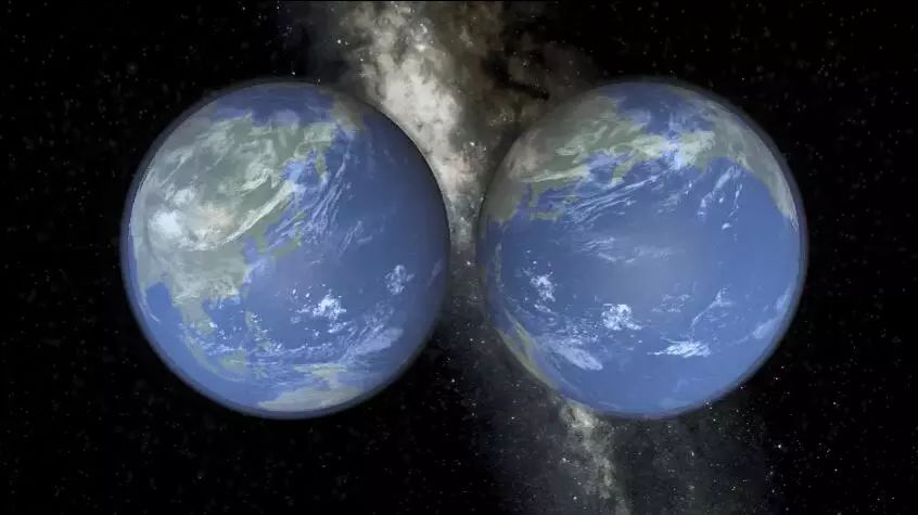 两个地球撞在一起是什么样子
