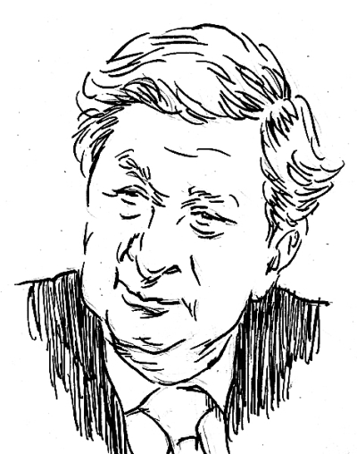 费尔南多·雷耶斯·玛塔 人物肖像/赵和平画智利安德烈斯·贝洛大学