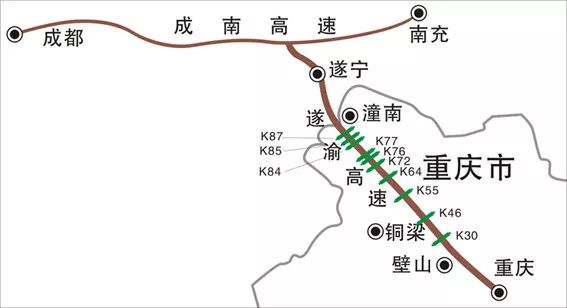 恭喜合川潼南 成渝再添一条新高速!