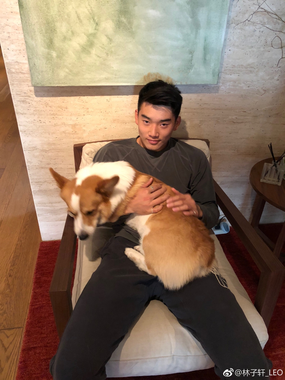 林依轮小儿子晒近照 14岁林子轩怀抱宠物帅气十足