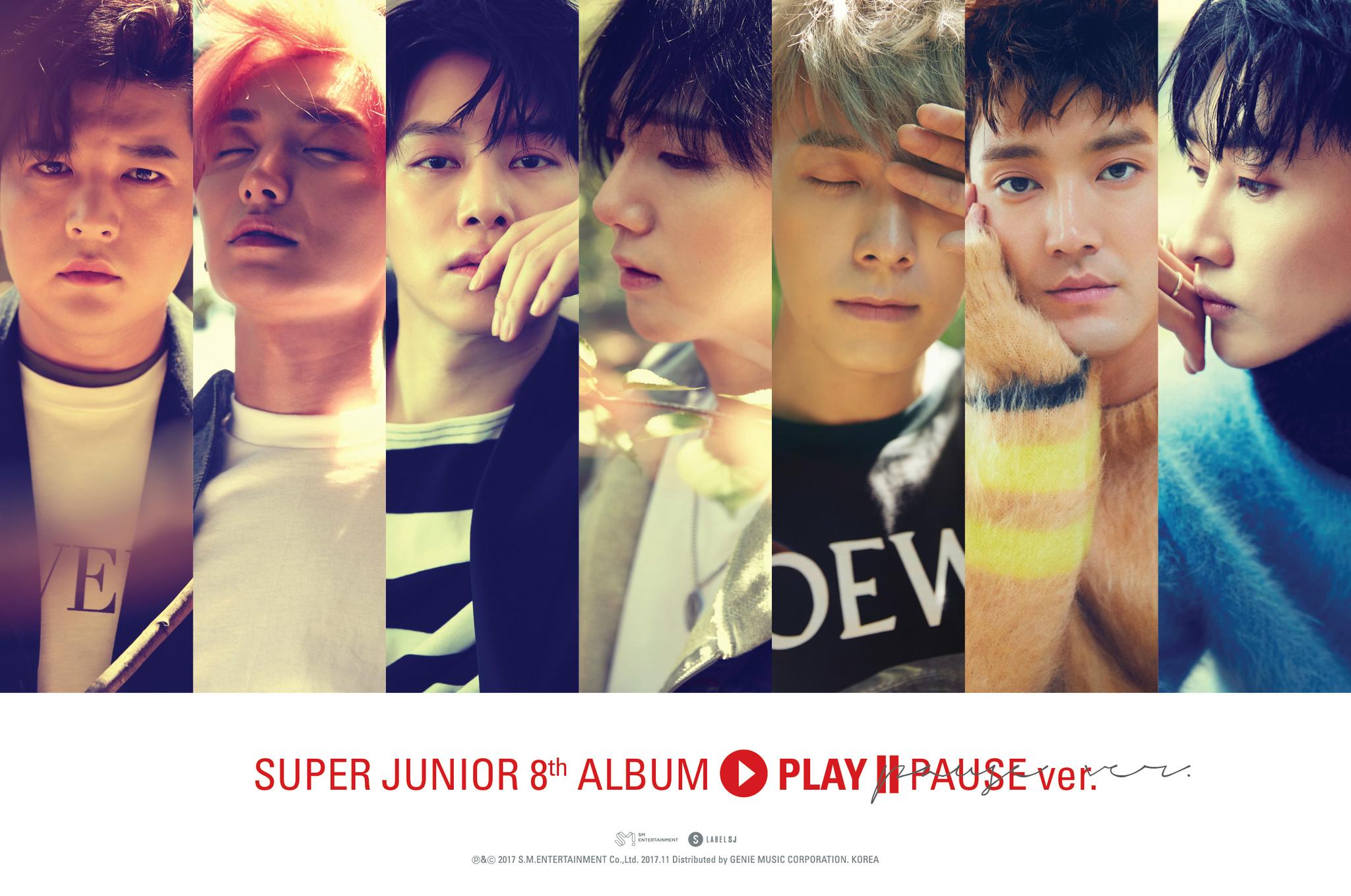 亚洲传奇super junior正规专辑《play》pause ver.今日(28号)发行.