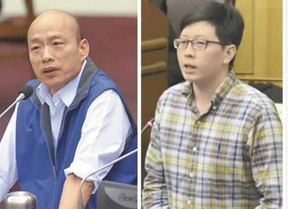 据台湾"中时电子报"报道,多次批评高雄市长韩国瑜的桃园市议员王浩宇