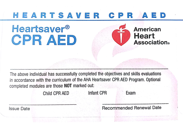 必须通过美国心脏协会(aha)全球急救技能考核,拿到证书才能顺利毕业