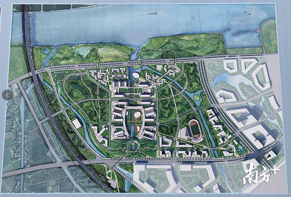  港科大（广州）校园规划图。