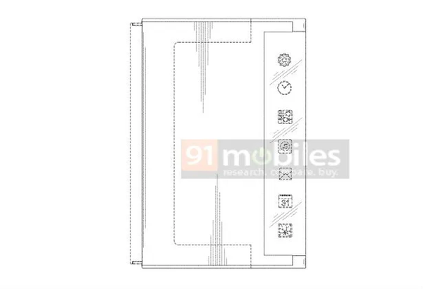 三星新的折叠屏专利图（图片来源91mobile）