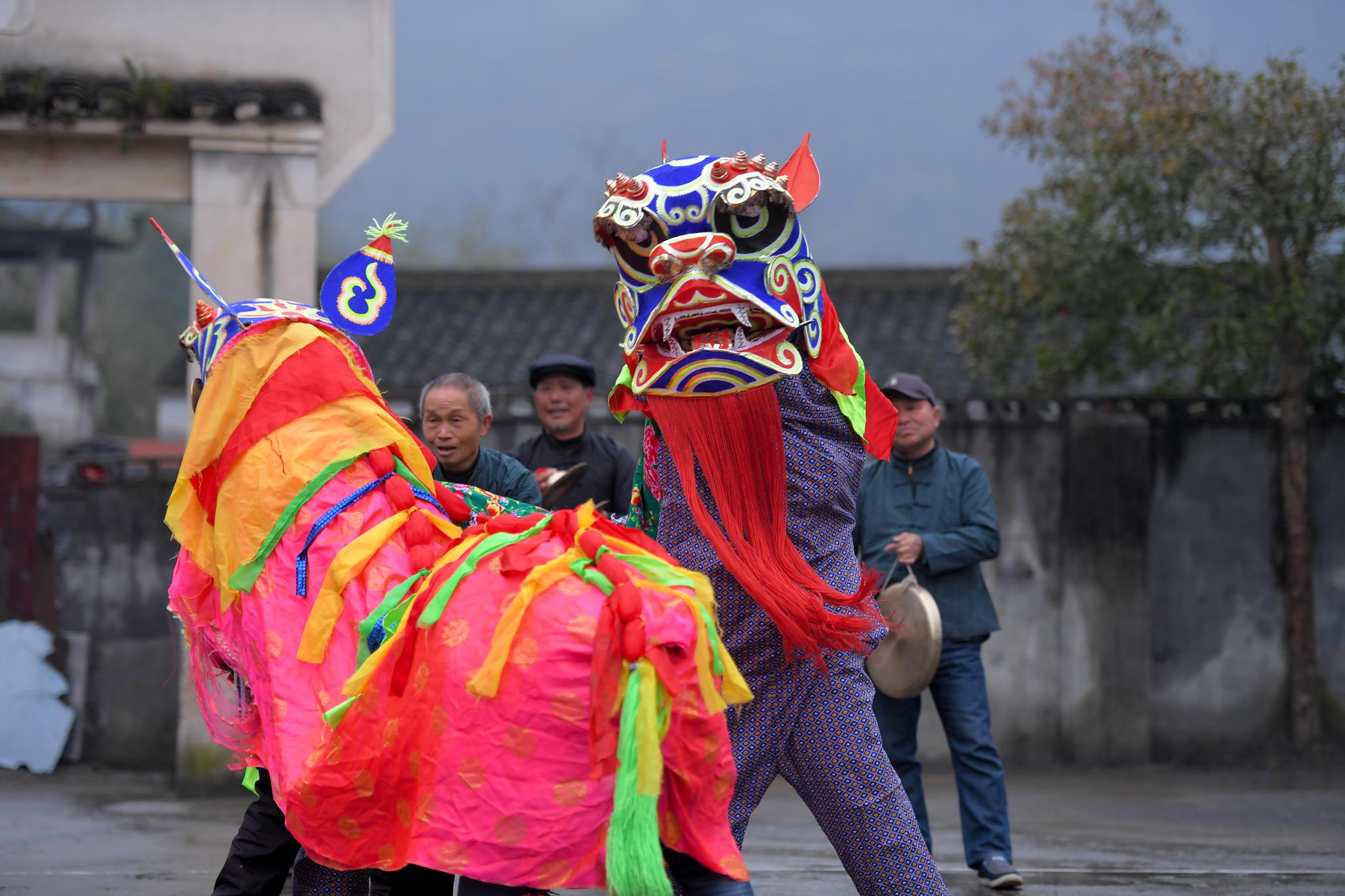 深山苗寨舞狮欢