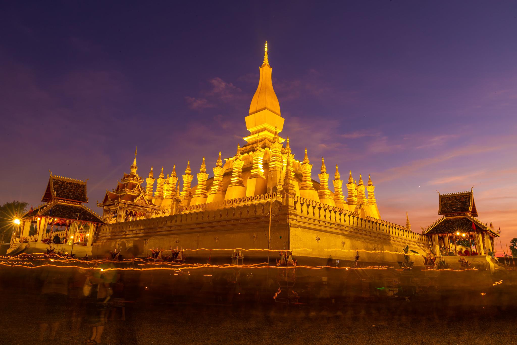 老挝庆祝塔銮节