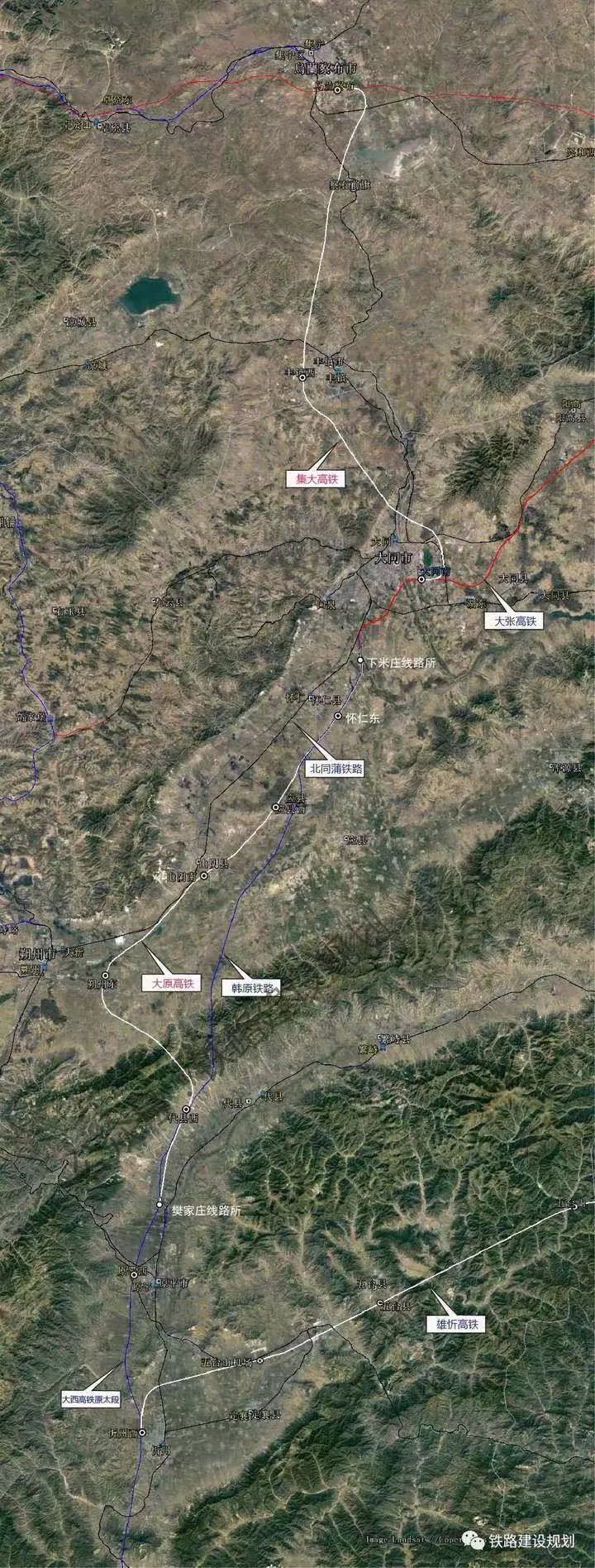 集宁-大同-原平高铁规划选址公示:又一条高铁途径忻州.