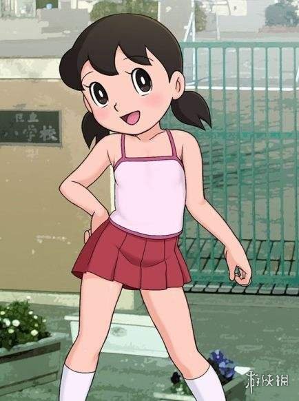 岛国萌妹cos《哆啦a梦》静香 胸太大成唯一缺点!