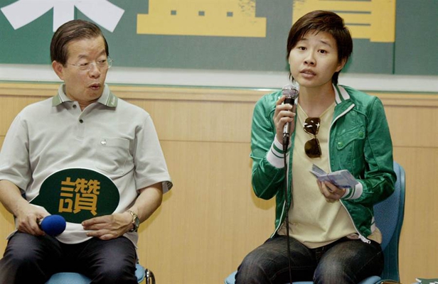 谢长廷、杨蕙如。（图片取自台媒）