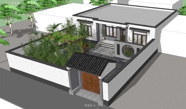 通过玄关入户后进入客厅,客厅两侧卧室朝南且都设置单独卫生间,朝北