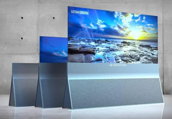 LG三款新卷轴电视专利曝光,配三角形底座突出