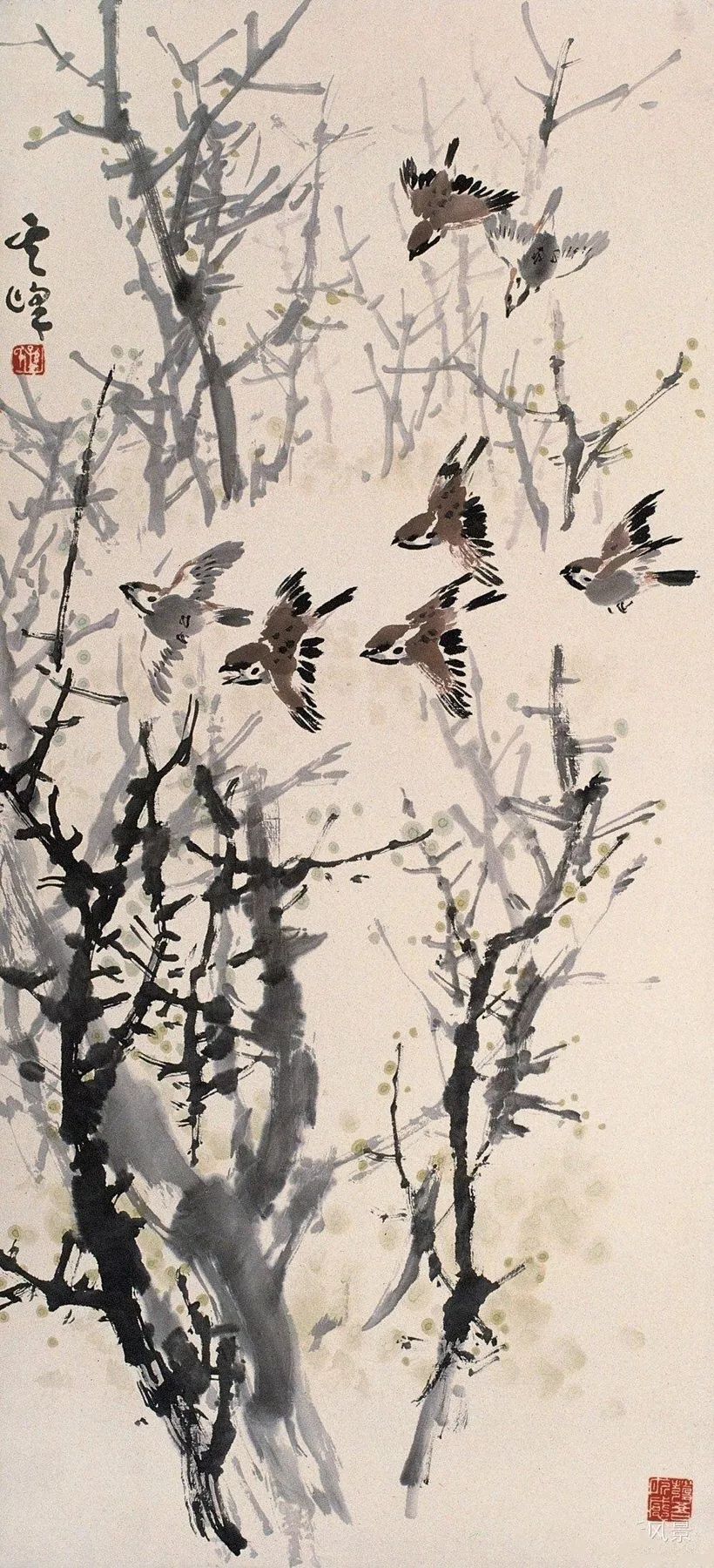 名家画的小麻雀你喜欢那一只