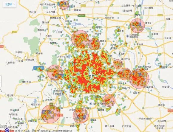 近3个月出租周期10天内的活跃租赁房源分布