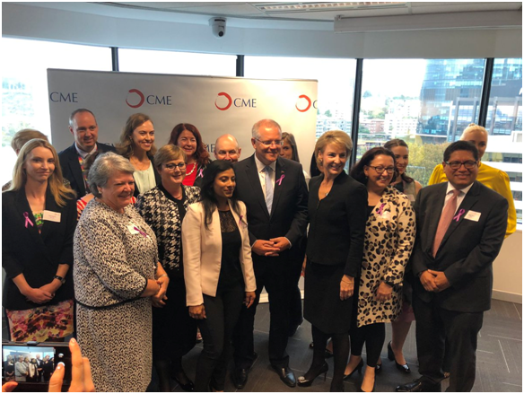 （莫里森参加CME的活动 图源：CME官方推特）