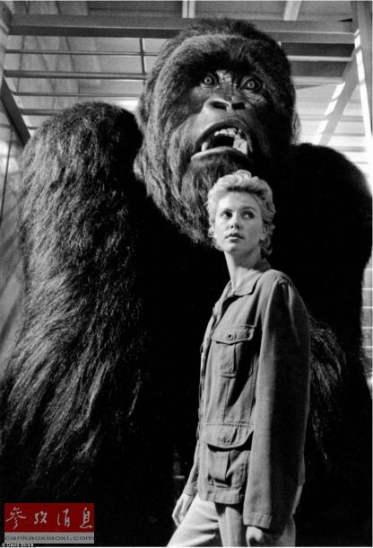 猩猩:在1998年电影《巨猩乔扬》拍摄时,女演员查理兹·塞隆站在一只