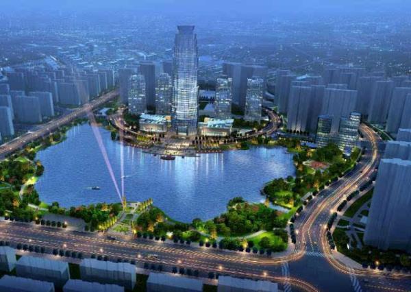 碧桂园天汇的写字楼工程进度过半,旁边的cbd公园也正在紧张的建设中