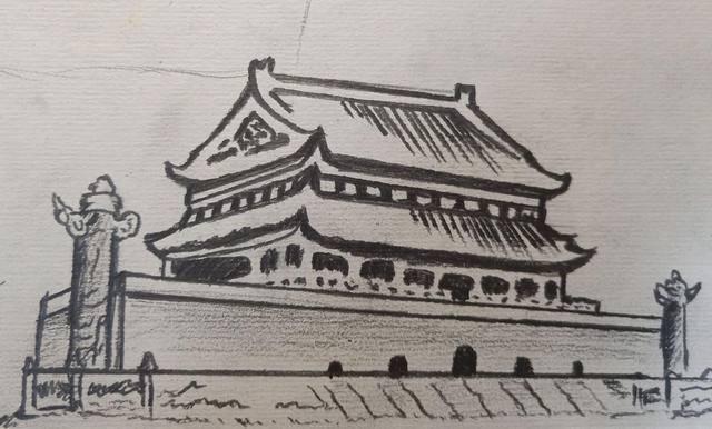 扬大小才女素描画致敬新中国,创作灵感和冲动来自《我和我的祖国》