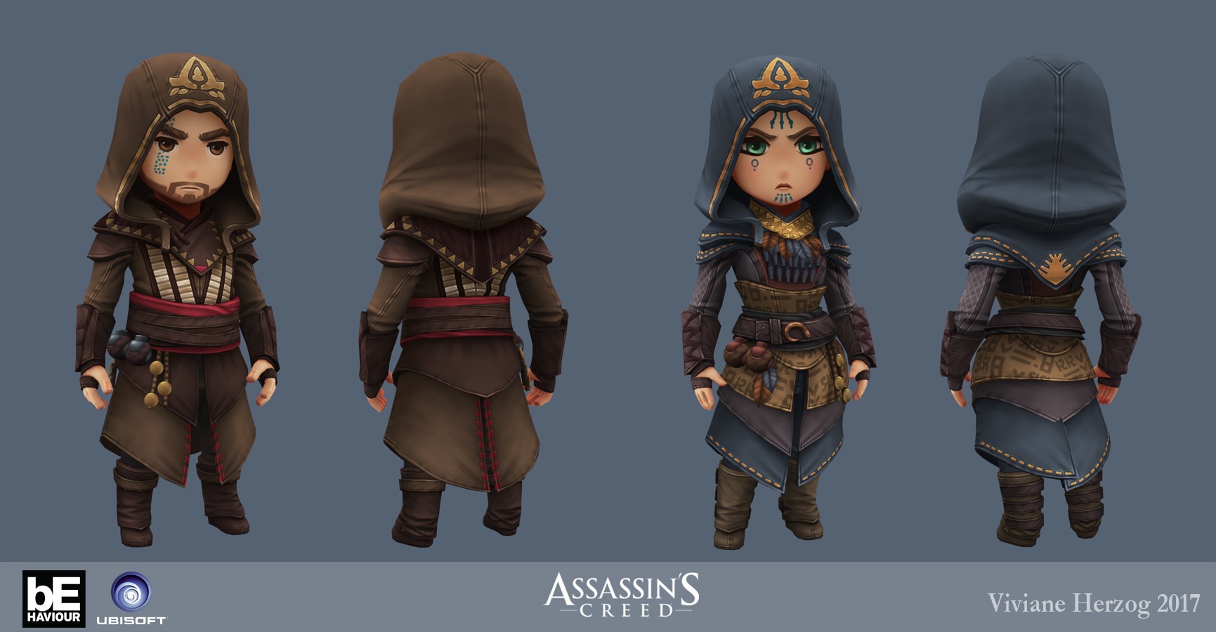 加拿大画师设计q版《刺客信条》系列角色 形象很可爱