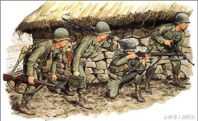 在这里美国游骑兵被德国狙击手暴揍,用舰炮开路都无法获胜