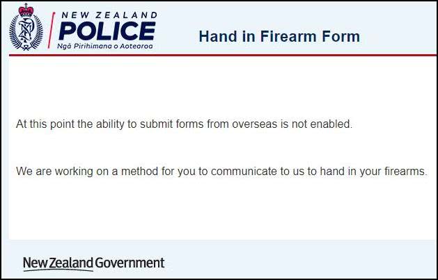 截至发稿，新西兰警方在线申请网站已停止使用（图源：police.govt.nz）