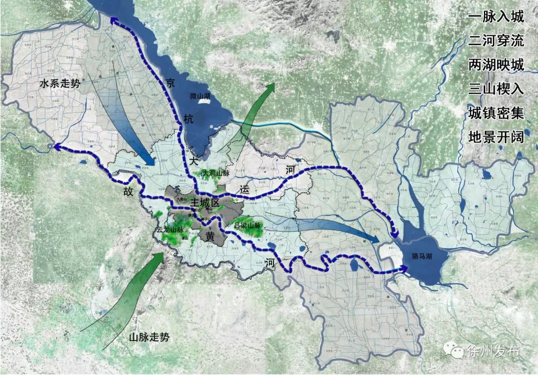 骆马湖和微山湖是京杭运河,故黄河"两河"水系在徐州地区形成的两大水