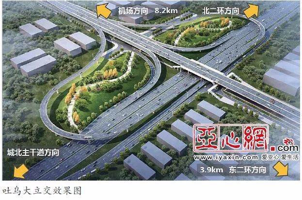 下穿吐乌大地道东进场高架道路工程位于乌鲁木齐市城北片区,西起规划