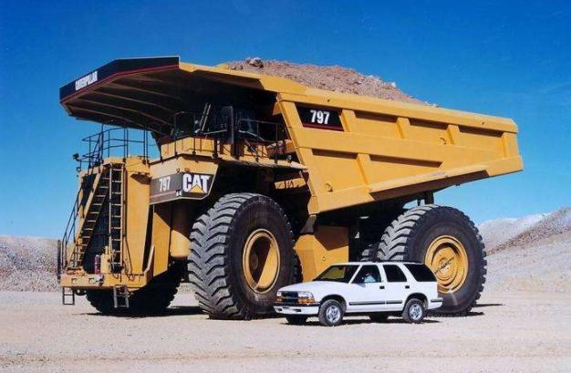 让人称赞中国打造巨无霸挖矿车一次能够满载600吨