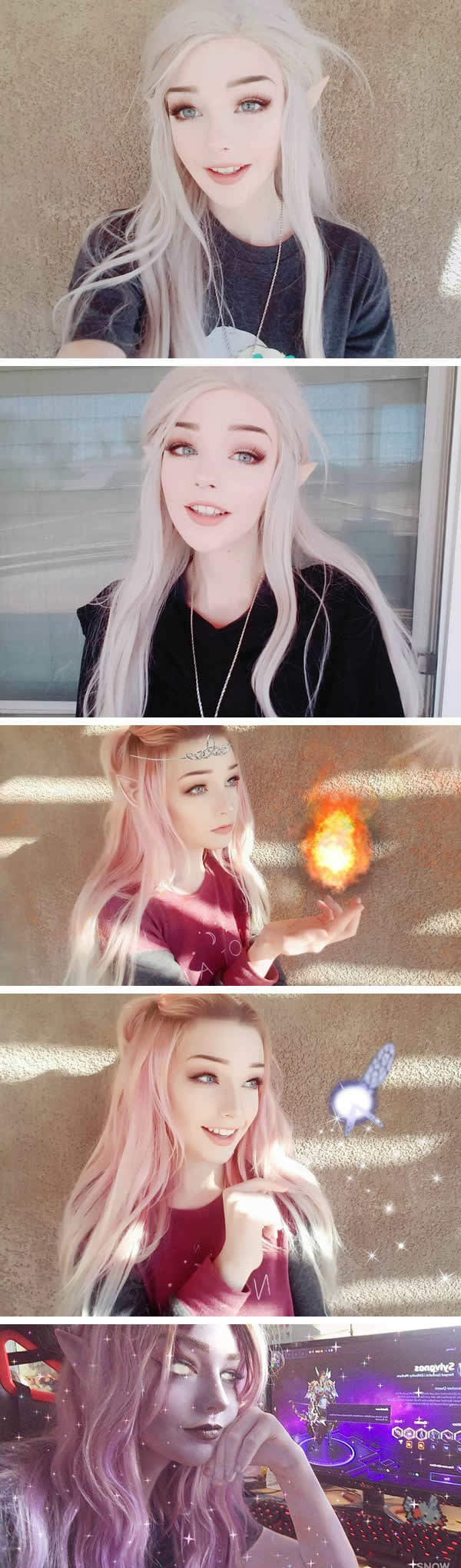 真精灵妹子国外美女coser精选合集吐舌卖萌超可爱