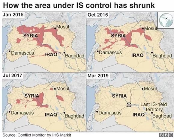 △ISIS占领地对比