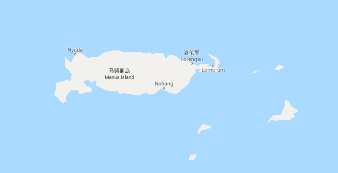  马努斯岛 截自谷歌地图