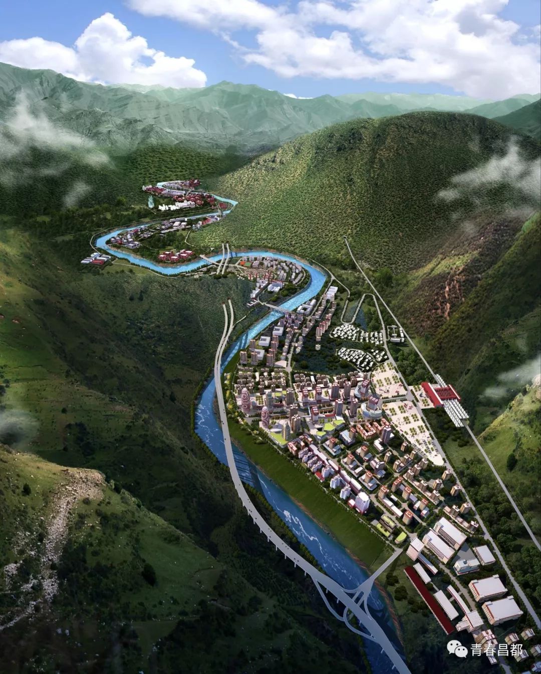 距昌都主城区33公里,距邦达机场90公里,规划中的川藏铁路,机场快速