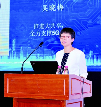 中国铁塔股份有限公司技术部副总经理吴晓梅在"5g时代的机遇与挑战"