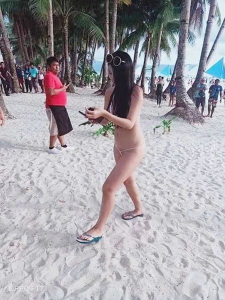 社交媒体上流传的台湾女游客照片