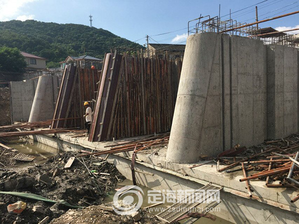 六眼闸完成闸墩浇筑|双桥|双桥街道|定海区_新浪网