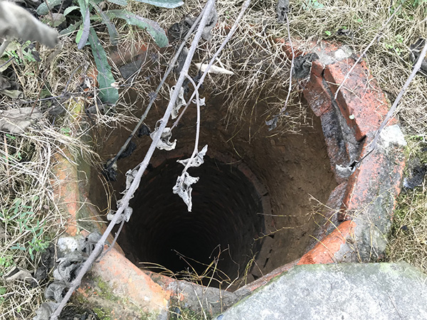 邻居余梅遇害之后，警方在这口枯井里找到尸体。 澎湃新闻记者 胥辉 图