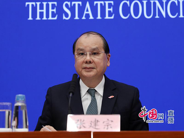 张建宗推进粤港澳大湾区建设不会导致两制界限模糊