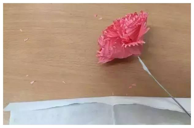 教你手工制作纸藤康乃馨方法图解