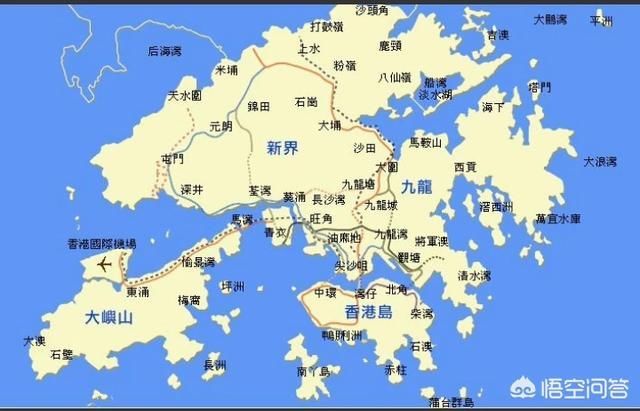 世界地图香港位置图片