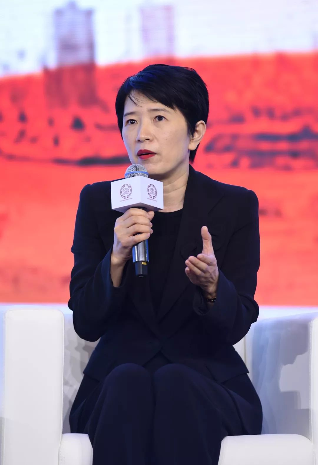 通用电气(ge)国际业务总裁兼首席执行官段小缨 中新社记者 侯宇 摄