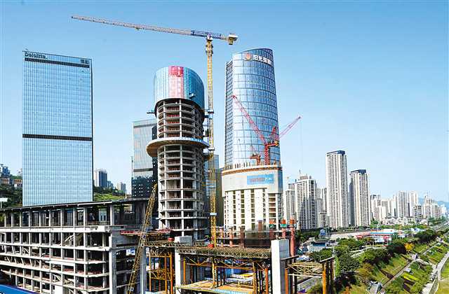 重庆在建第一高楼进入攻坚阶段