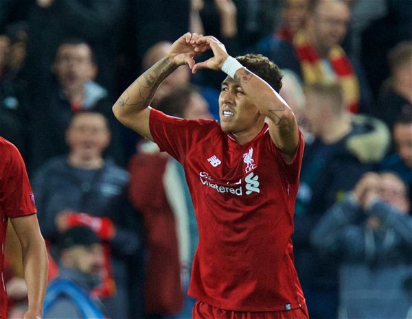 点击图片进入下一页图为利物浦队球员菲尔米诺庆祝进球.(新华社)