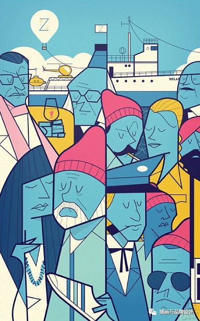 插画丨天才插画师的极简色块,20个人同时塞到画面里|插画师|人物|插画