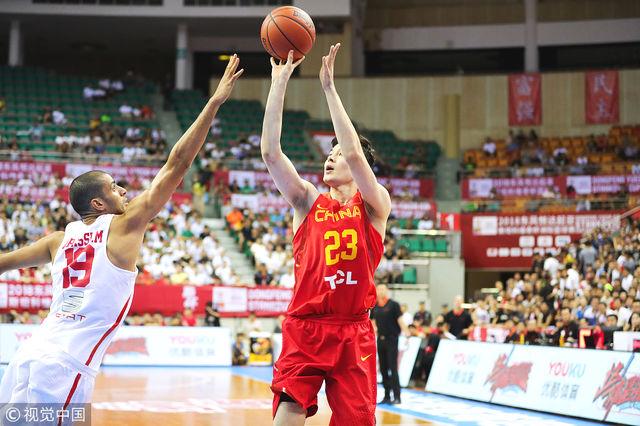 2018斯杯:中国男篮红队77-72击败突尼斯
