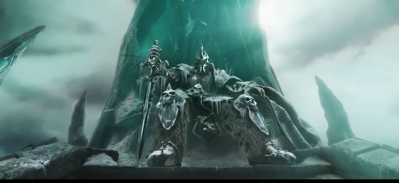 魔兽争霸3冰封王座cg~阿尔萨斯登基巫妖王_手机新浪网