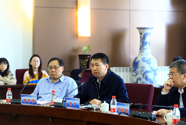 省教育厅副厅长赵广致辞副校长刘宏致辞王亚东汇报建设方案专家点评