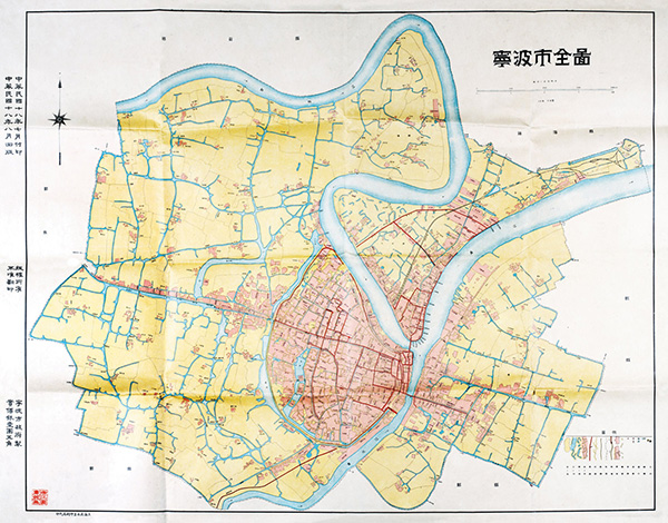 地图上的宁波东亚文都的历史足迹