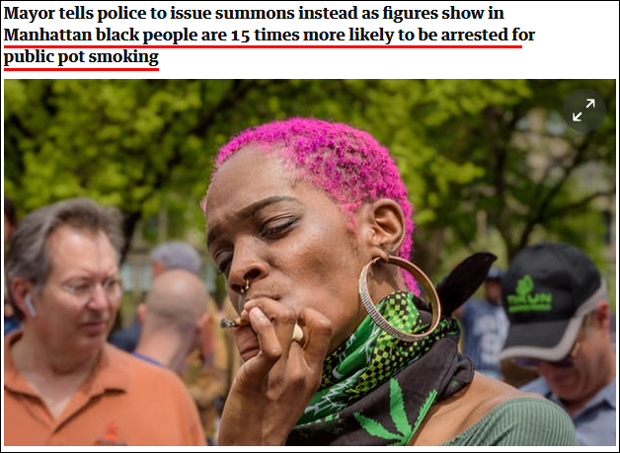 美国纽约市停止逮捕公共场所吸食大麻者为合法化做准备