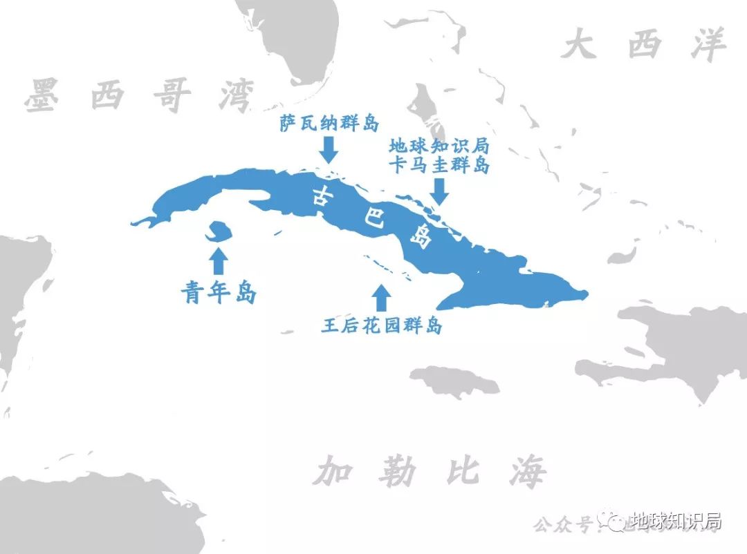 从地理位置上就能看出,古巴岛算是美洲的地理中心,是墨西哥湾-加勒比