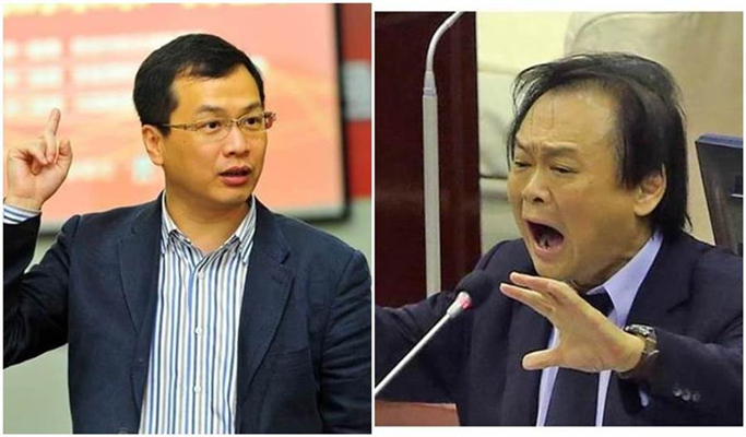 国民党台北市议员 罗智强（左）民进党台北市议员 王世坚（右）（图片来源：台湾“中时电子报”）